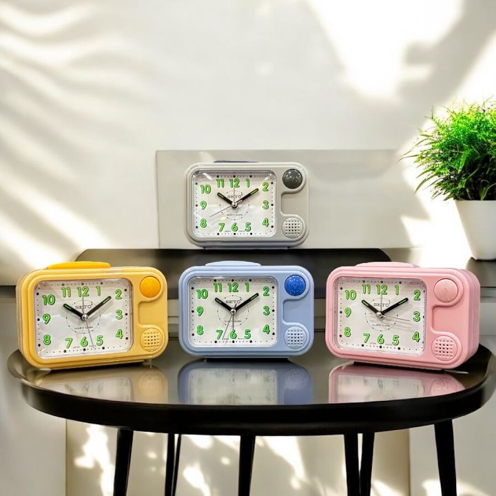 SETO modern Style Loud Alarm Clock Dual Sound (Beep + Bell), Battery Operated, Retro Design, Tabletop Desk Clock for Bedroom & Office