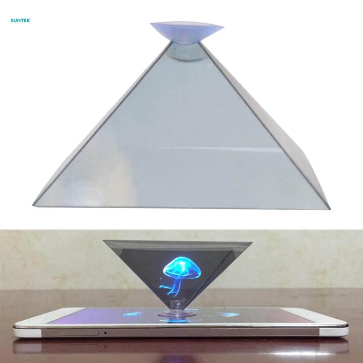 Phone Hologram 3D Holographic Spectre Hologram 7cm Hologram Pyramid Phone Mobile Video