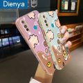 dienya For Realme C3 Case Cartoon Emoticon Pattern Side Edge Square Plating Casing Full Lens Cover Camera Protection Shockproof Softcase. 