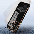 Vantime for Tecno Spark Go 2023 Soft Case Lens Protector Square Frame Shiny Bling Back Cover. 
