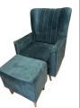 Modern Sofa Chair Khach One Seater Fabric C GreenVelvet Colour With 1 cousion free {Special Offer available}. 