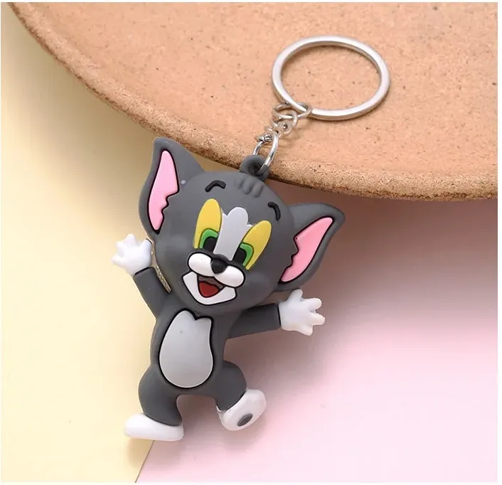 2%20Piece%20Tom%20and%20Jerry%20Soft%20Silicone%203D%20Cartoon%20Character%20Rubber%20Keychain%20Chain%20-%20Image%207