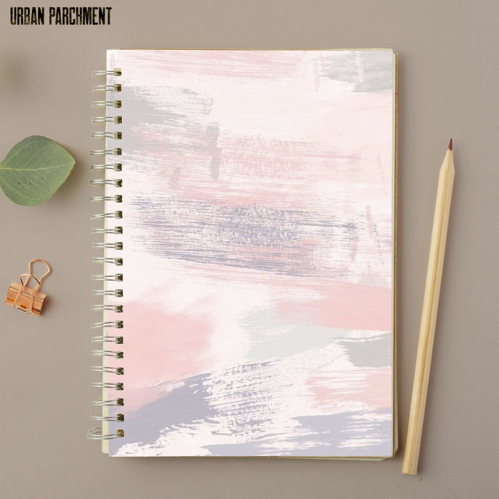Brush Strokes A4 Spiral Notebook with Plastic Sheet Daraz.pk