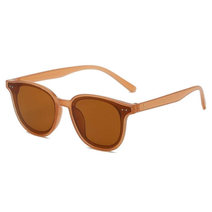 Vintage Orange Round Sunglasses Men Women Jelly Color Glasses Trendy Cat Eye Sun Glasses Punk Style Outdoors Glasses for Male