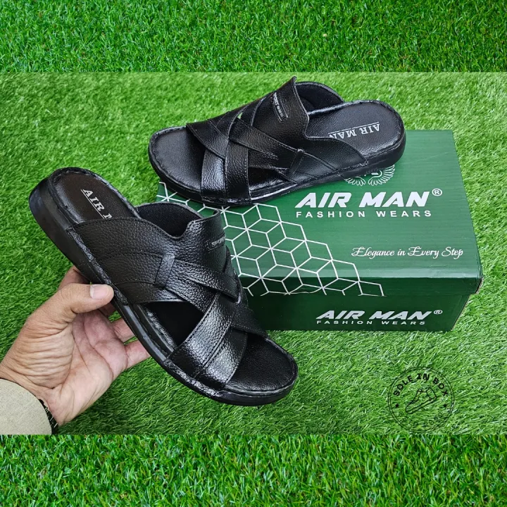 AirMan%20Fashion%20Black%20Leather%20Comfort%20Slipper%20-%20Image%203