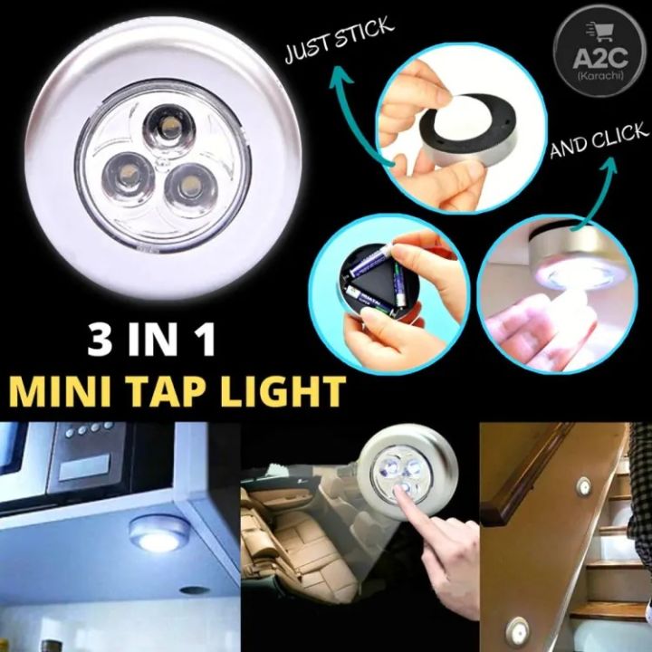 [7:18 pm, 18/05/2024] Ha Dropshipping: \ [7:18 pm, 18/05/2024] Ha Dropshipping: Mini LED Battery Powered Wireless Stick Tap Touch Lamp Stick-on Push Light Wall Staircase Rack Cabinet Kitchen Car ( Battery Not Included