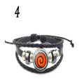 Uchiha Clan Rinnegan Sharingan Eye Bracelet Anime Braided Leather Bracelet Cosplay Jewelry A912. 