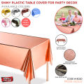 Table Cover For Party Decoration Shiny Solid Colors Waterproof Stain Resistant Disposable Table Runner Wrinkle Free Plastic Sheet For Event Decoration Theme Party Event Decor Birthday Wedding Anniversary Bridal Shower Baby Shower Size 54"x72". 