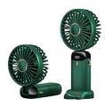 USB Handheld Mini Fan Foldable Portable Neck Hanging Fans 5 Speed Rechargeable Fan with Phone Stand and Display Screen. 
