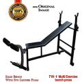 7 in 1 Multi Position Bench Press Chest Exercises Bicep Exercise Crunch Best Workout. 