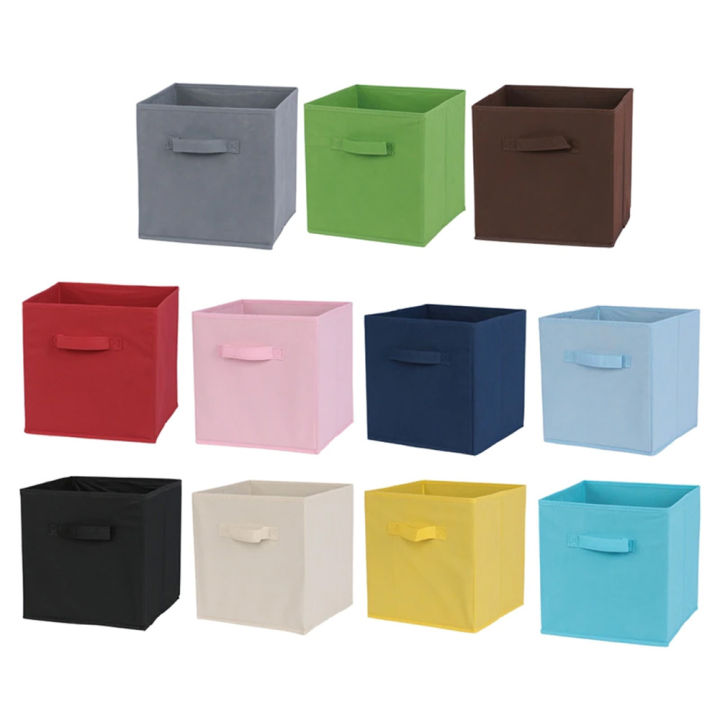 Toy Storage Box Foldable Square Fabric Storage Bin Collapsible Box Clothes Organizer Cube