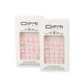 12 PCS DIMI ARTIFICIAL NAILS NATURAL COLOER STICK ON NAILS SKIN COLOR. 