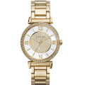 Michael Kors Catlin Gold Stainless Steel Mother of pearl Dial Quartz Watch for Ladies - MK-3332. 