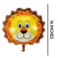 14 Inches Jungle Safari Animals Balloons, Mylar Foil Balloon Kits For Animal Themed Kids Birthday Party Decorations,Multicolor. 