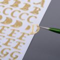 1pc Golden Alphabet Stickers: Add Sparkle to Your DIY Projects with Mini Glitter Letter & Number Stickers!. 