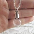 15 Styles Mini Glass Bottle Pendant Necklace Perfume Essential Keep Openable Small Bottle Necklaces For Women Jewelry. 