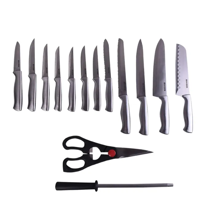 Techmanistan%2015%20Piece%20Kitchen%20Knife%20Block,%20Stamped%20High%20Carbon%20Stainless%20Steel%20Steak%20Knives,%20Sharp%20Knife%20Set%20with%20Wooden%20Block,%20AR+COOK%20Stainless%20Steel%2015%20Piece%20Cutlery%20Set%20-%20Image%208