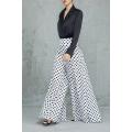 Palazzo Pants Polka Dots White and Black. 
