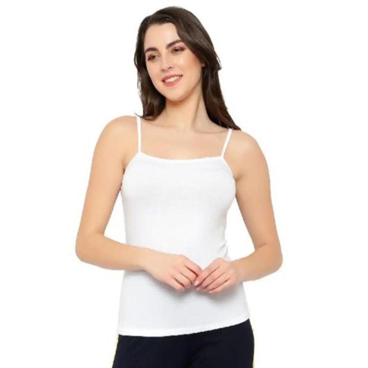 White Camisole For Teenage Girls Shameez Strechable pure cotton Tank Tops for Women Girls