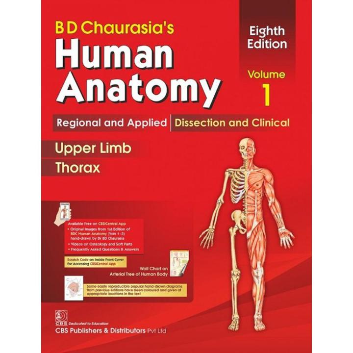 HUMAN ANATOMY UPPER LIMB THARAX BY BD CHAURASIA VOL 1 (9TH EDITION)