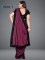 Luxury Stitched Sequin Silk Saree With Blouse & Petticoat. 