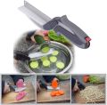 Clever Cutter - 2 in 1 Superior Quality Kitchen Knife with Spring Action Kitchen Knife Scissors. 