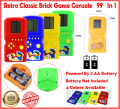 Wisdom Retro Brick and Aeroplane Console Large Screen Bricks Game Multicolor Children Kids Classic Games 99 Games in 1, Handheld Game, Game box for Adults and Children. 