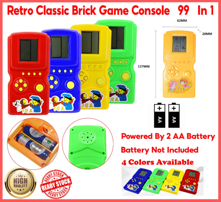 Wisdom Retro Brick and Aeroplane Console Large Screen Bricks Game Multicolor Children Kids Classic Games 99 Games in 1, Handheld Game, Game box for Adults and Children