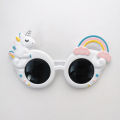 Rainbow Unicorn Kids Boys Girls Sunglasses Kids Round Colorful Rainbow UV Protect Sun Glasses Party. 