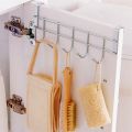 5 hook stainless steel cabinet back hook home storage doors and windows kitchen towel cleaning cloth hanger hook. 