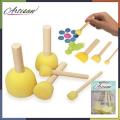 Artisan - 5 pcs Sponge Drawing Stamp DIY Foam Sponge Paint Brush Set Stencil Brush Value Pack of 5 Different Sizes. 