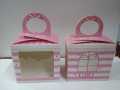 Pack of 12 pcs. Baby Girl announcement boxes for mithai & chocolates, new born baby girl boxes, mithai boxes, chocolate boxes. 