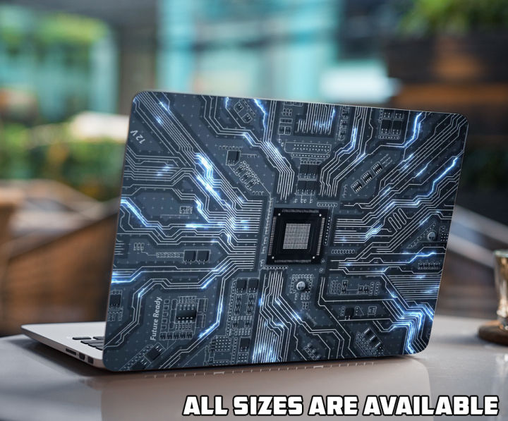Motherboard Circuit Background Laptop Skin Vinyl Sticker Decal, 12 13 13.3 14 15 15.4 15.6 inch Laptop Skin Sticker Cover Art Decal Protector Fits All Laptops