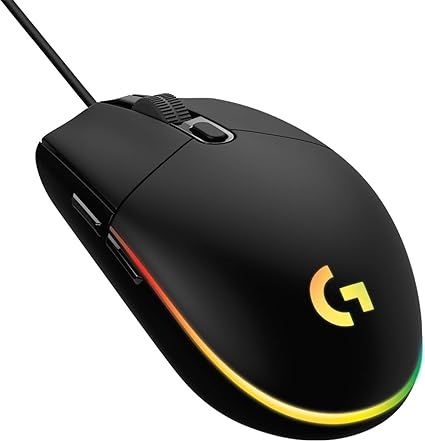 Logitech G102 LightSync / G302 Daedalus Prime MOBA Gaming Mouse Wired USB Optical Color Changing Breathing LED 8000DPI for PC Computer Gaming/6 Button Gaming Mouse