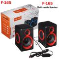 Ft-165 Computer Speakers With Heavy Bass,Subwoofer, Volume Control, 3.5mm Audio, USB Wired Powered Built-in Four Loudspeaker Diaphragm Multimedia Speaker for PC/Laptops/desktop/ Computer - High Quality By Qs. 