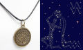 AQUARIUS SIGN PENDANT CLOSE NECK FOR HIM, HER. 