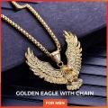 Golden Eagle Locket For Men. 