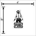 Pubg Sticker For Laptop Mac Book White And Black Color Sticker - Decals - Skins. 