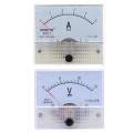 85C1-A Analog Current Panel Meter DC 5A AMP Ammeter & 85C1 Fine Tuning Dial Analog Volt Panel Meter Gauge DC 0-15V. 