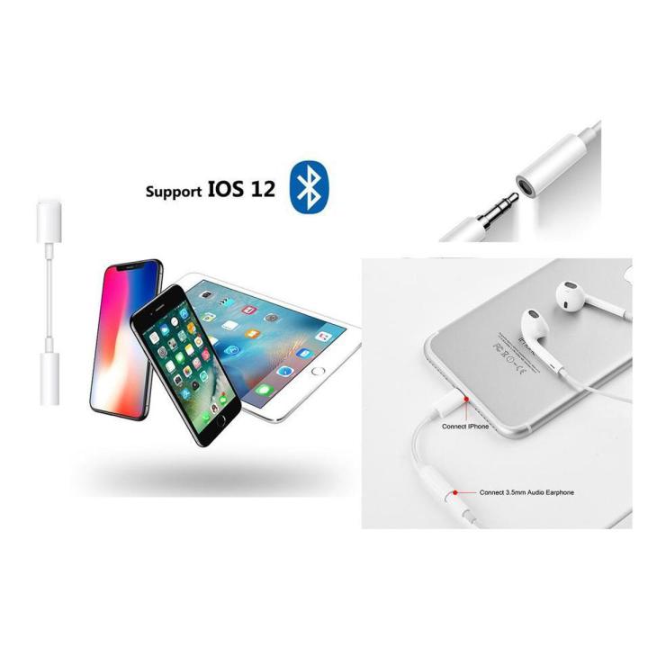 Bluetooth Audio Converter For Lightning to 3.5mm Headphone Adapter For Phone Calling Listening Aux IOS 12 SUPPORTED