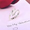 New Gift Fashion I Love u Forever silver color Hug ring adjustable. 