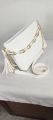 Ladies Bags, white purse golden chain design for women tote bags. 