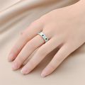 SSR031 Ladies 6mm Turkish Evil Eye Ring for Women Men Cute Gold Plated Rings Trendy Dainty Finger Jewelry Gifts. 
