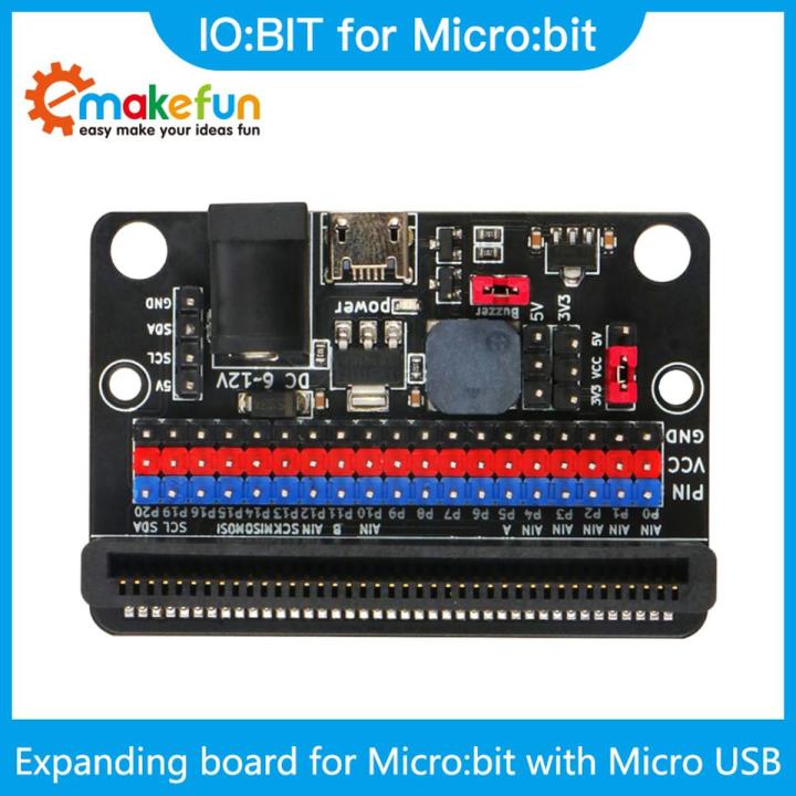 Emakefun Expansion Board for Micro:bit GPIO Expansion Python IO:bit 5V with On Board Passive Buzzer