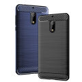 Leweisi Carbon Fiber Bumper Phone Case For Nokia 6 Back Cover Coque Shockproof Protective. 