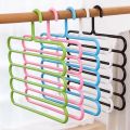 Techmanistan Random Color - 5 Layers Plastic Hanger, Wardrobe Space Saving, Multifunctional Hanger. 