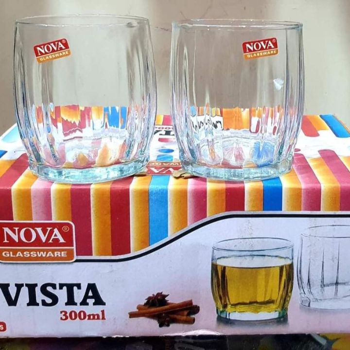 GLASS WATER PACK OF 6 PCS 300 ML  WATER CAPACITY