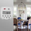 1 second interval 5V 12V 24V 110V 220V digital LCD timer switch 7days weekly Programmable time relay programmer CN101S. 