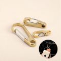 D Ring Shape Pure Brass Carabiners Clips Keychain Hook Spring Snap Loop Indoor Outdoor Tools for Backpack Camping Hiking. 