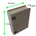 Plain DIY MDF Book Style Box for Craft | Unfinished MDF Box Plain for Decoupage | MDF Box for Art and Craft | 10x7x2.8 inch 10mm Thickness. 